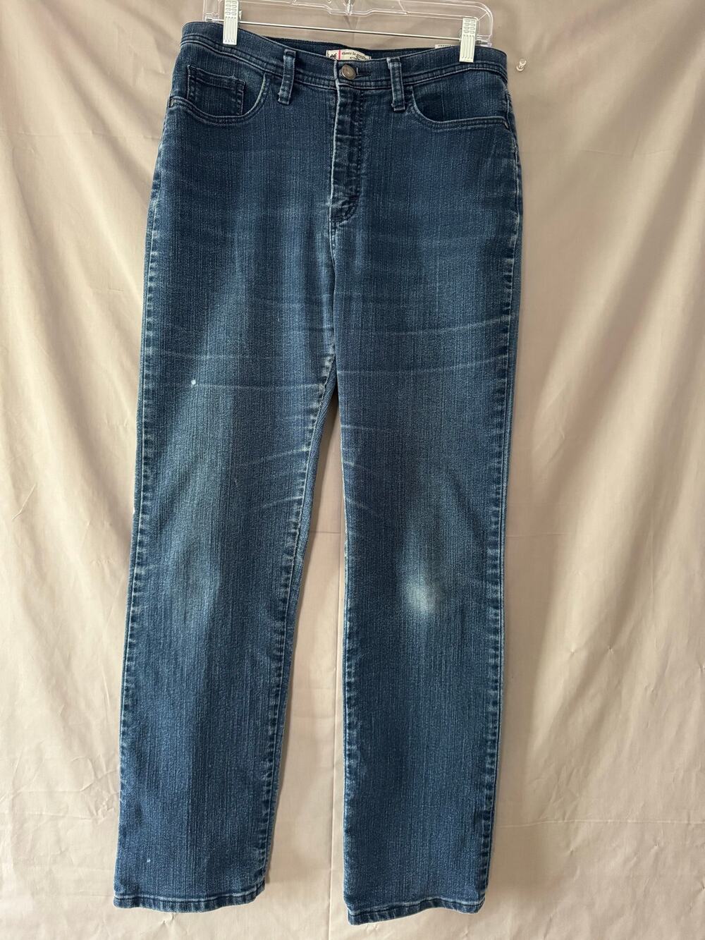 Lee Womens Classic Fit Straight Leg Medium Wash Jeans At Waist, Size 10 Medium